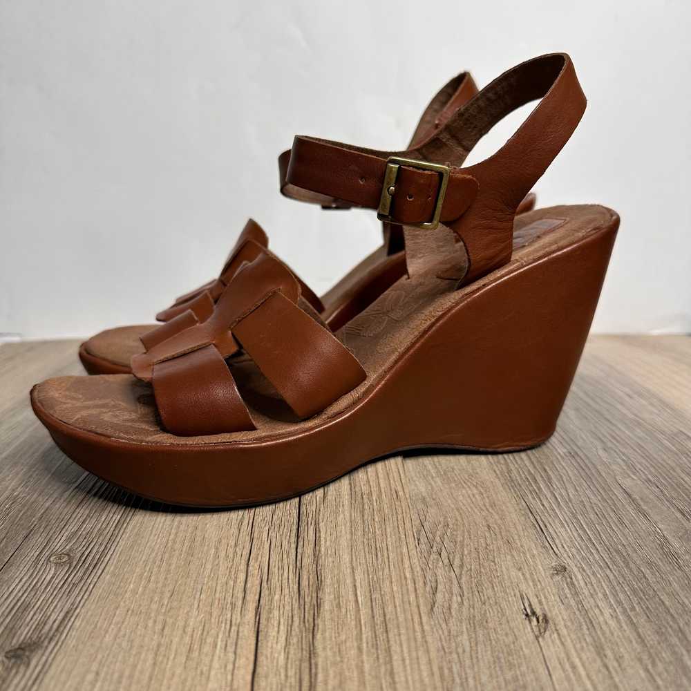 Kork-Ease Korks Leather Della Wedge Sandals Chunk… - image 1