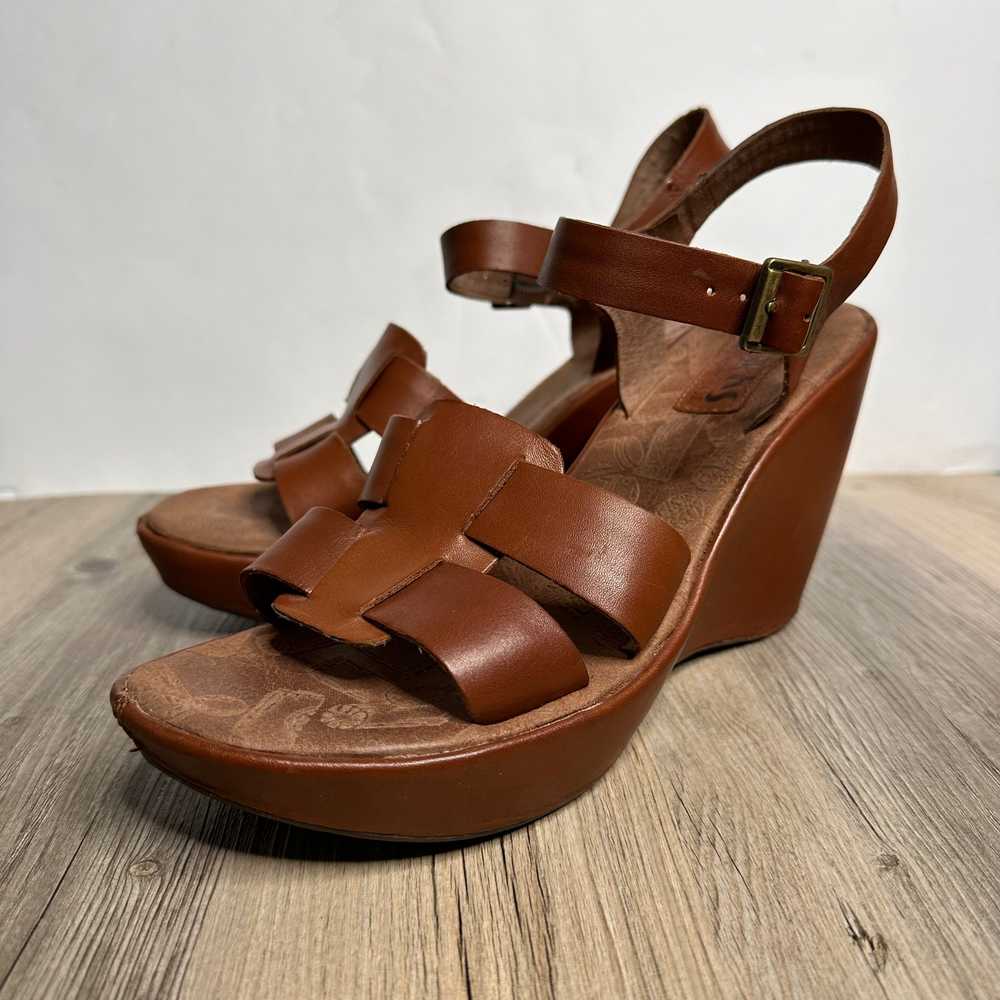 Kork-Ease Korks Leather Della Wedge Sandals Chunk… - image 2