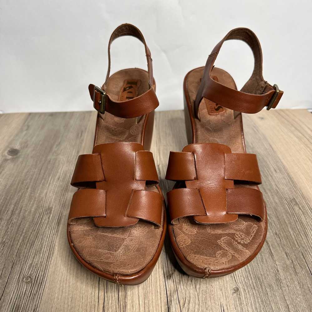 Kork-Ease Korks Leather Della Wedge Sandals Chunk… - image 3