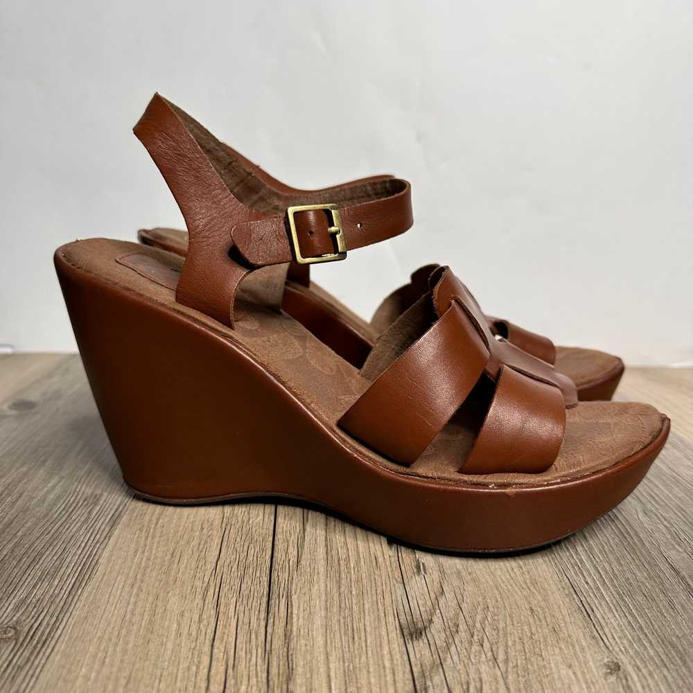 Kork-Ease Korks Leather Della Wedge Sandals Chunk… - image 4