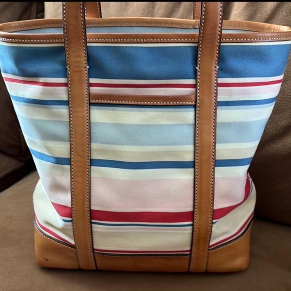 Coach Canvas Striped Tote Bag 5183 - image 2