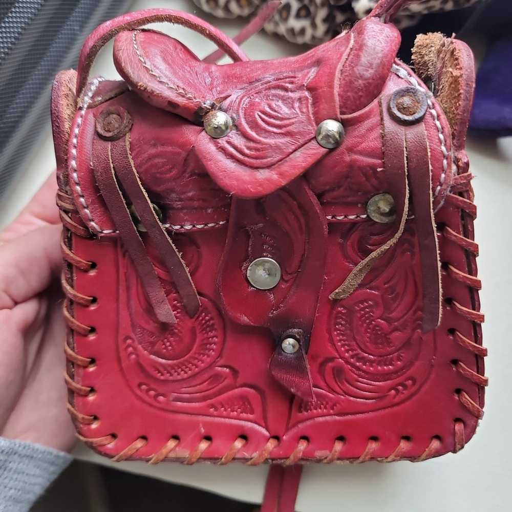 Leather Vintage Saddle purse - image 1