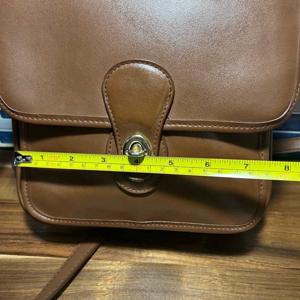 Vintage Genuine Leather Tan Crossbody Bag - image 6