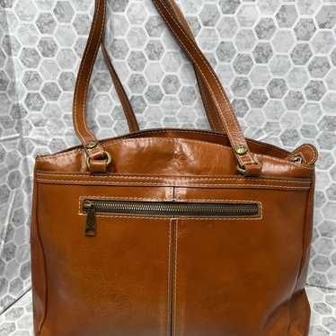 Patricia Nash vintage brown leather handbag purse - image 1