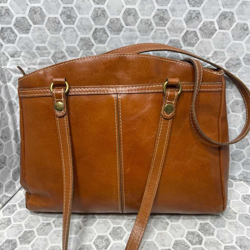 Patricia Nash vintage brown leather handbag purse - image 3