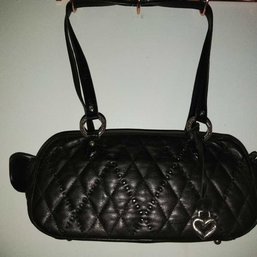 Vintage Brighton black leather handbag - image 1