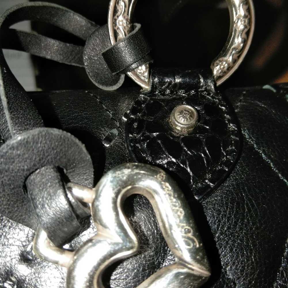 Vintage Brighton black leather handbag - image 6