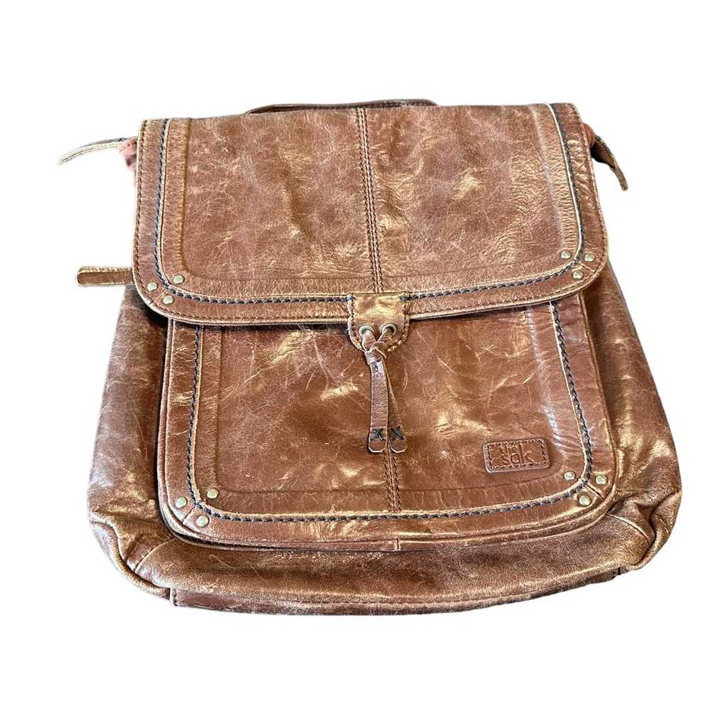 The Sak Vintage Distressed Leather Convertible Ba… - image 1