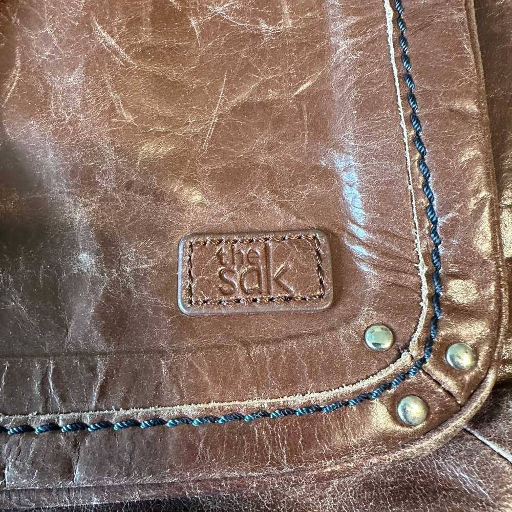 The Sak Vintage Distressed Leather Convertible Ba… - image 2