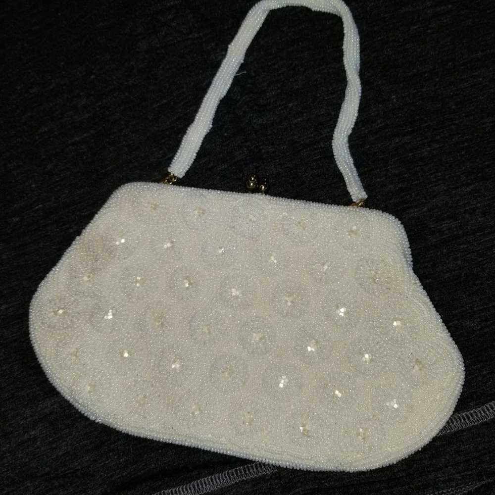 Vintage pearl beaded wristlet - image 1