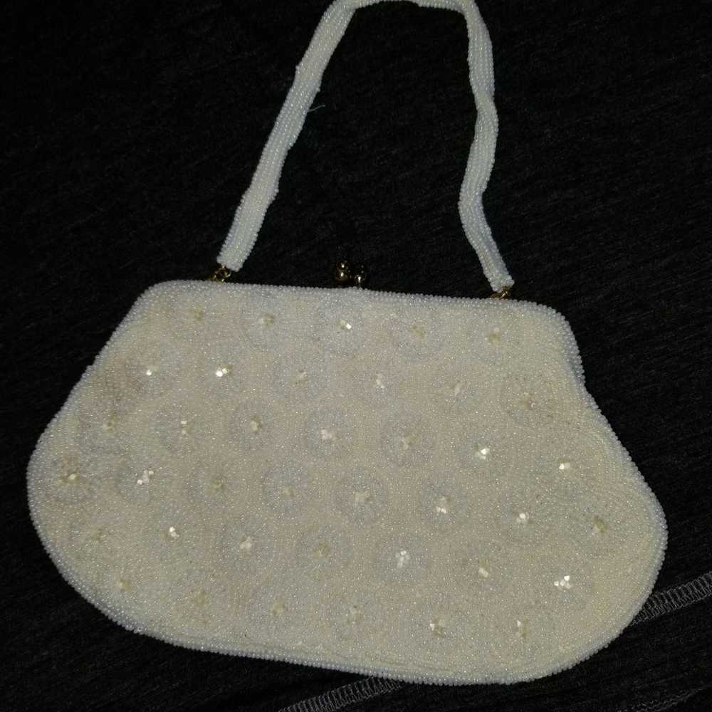 Vintage pearl beaded wristlet - image 2