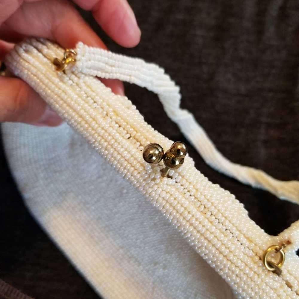 Vintage pearl beaded wristlet - image 8