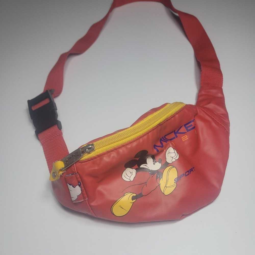 Vintage Disney Fanny Pack Mickey Mouse Red - image 1