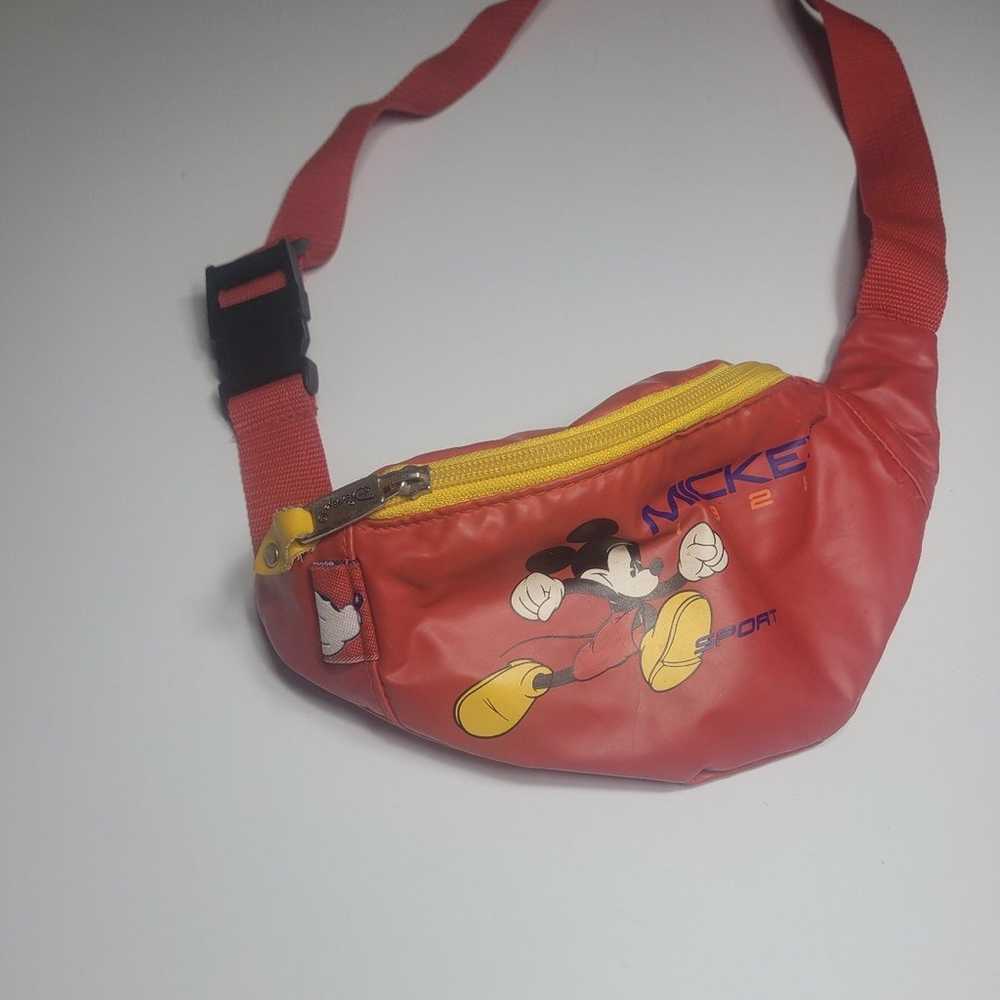 Vintage Disney Fanny Pack Mickey Mouse Red - image 3