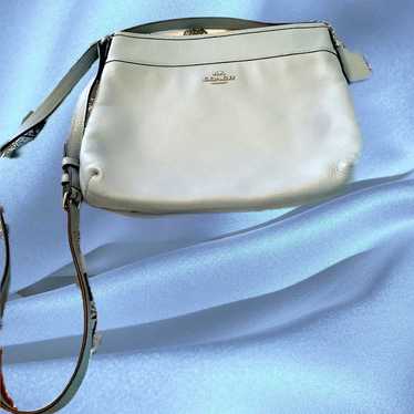 vintage Coach bag light blue leather small Should… - image 1