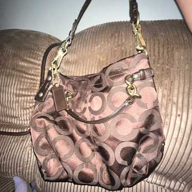 brown coach handbag - image 1