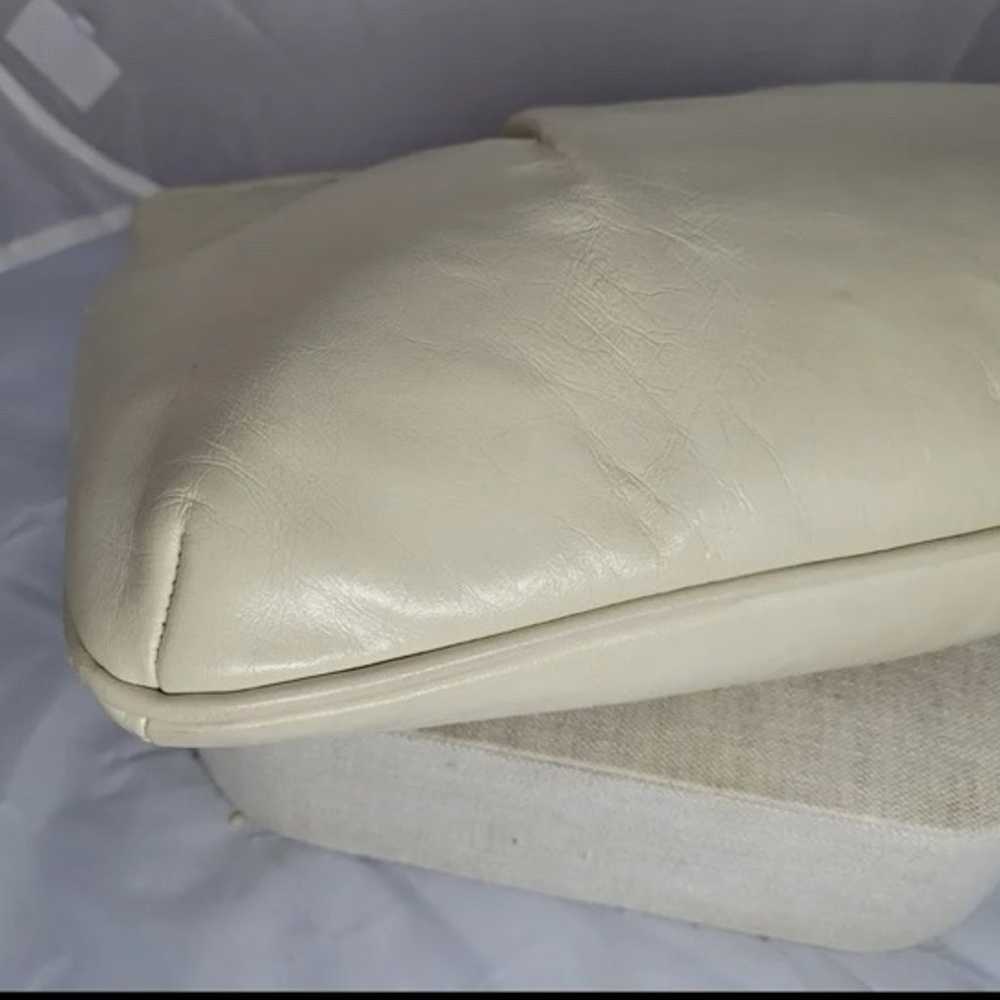 Vintage MM Morris Moskowitz Cream Leather Evening… - image 3