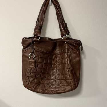 Vintage Ellington Soft Brown Leather Large Tote S… - image 1