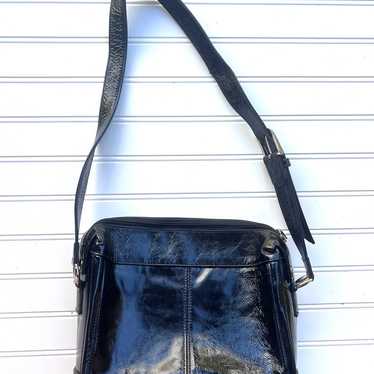 Vintage S.A.S. Black patent leather handbag - image 1