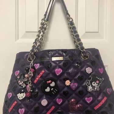 Kuromi Hello Kitty Kate Spade Purple Leather handb