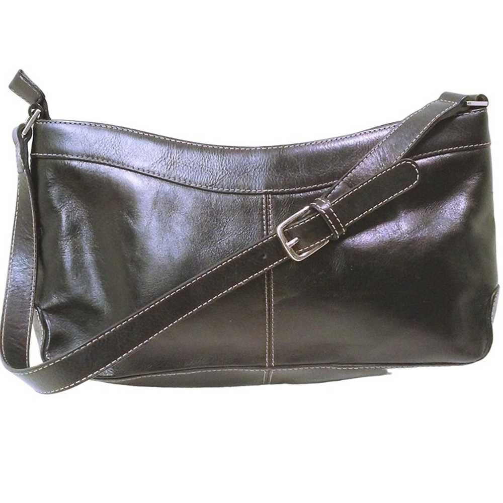 Vintage Etienne Aigner Cowhide Leather Handbag Sh… - image 4