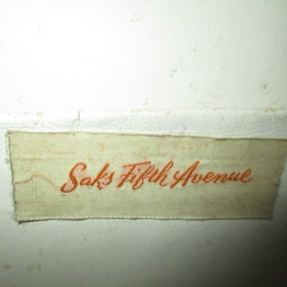 Vintage Saks Fifth Avenue expandable leather satc… - image 5