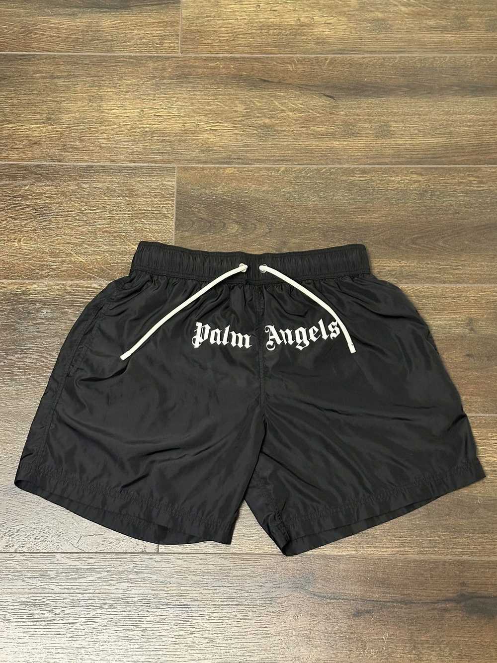 Palm Angels Classic Logo Swimshorts Black White P… - image 1