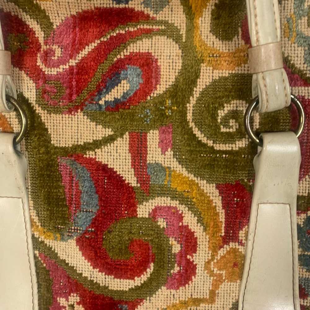 Vintage Large Floral Needlepoint Carpet Tapestry … - image 2