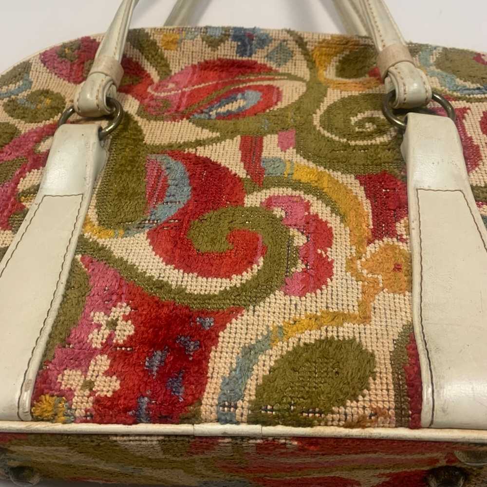 Vintage Large Floral Needlepoint Carpet Tapestry … - image 4