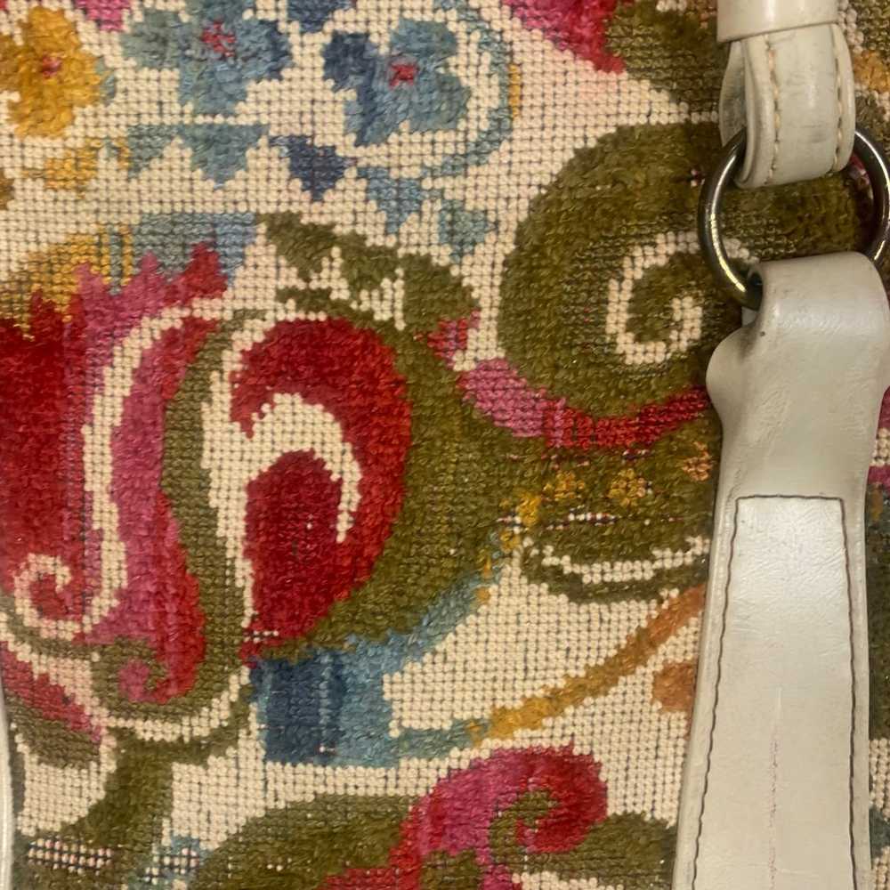 Vintage Large Floral Needlepoint Carpet Tapestry … - image 6