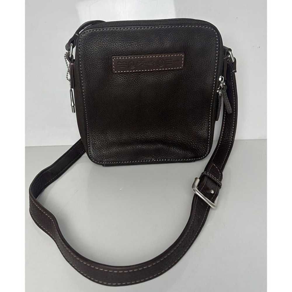 Fossil Genuine Brown Leather Crossbody Adjust Str… - image 1