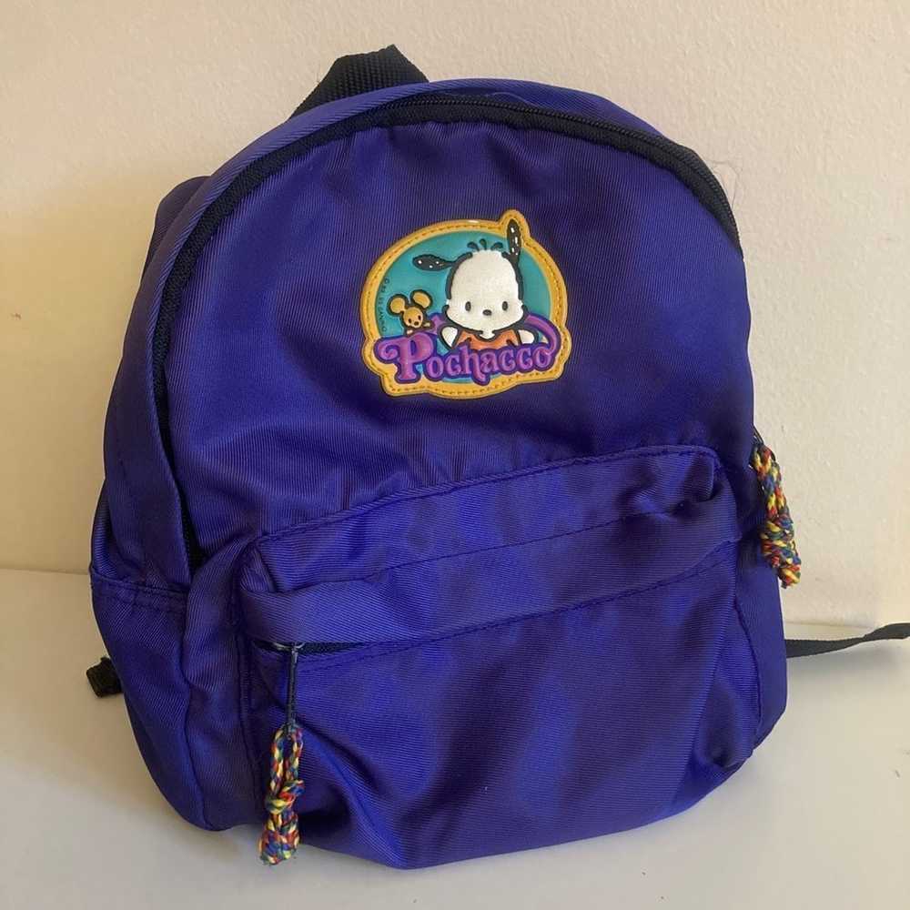 VTG POCHACCO MINI BACKPACK BAG PURPLE SANRIO 89/9… - image 1