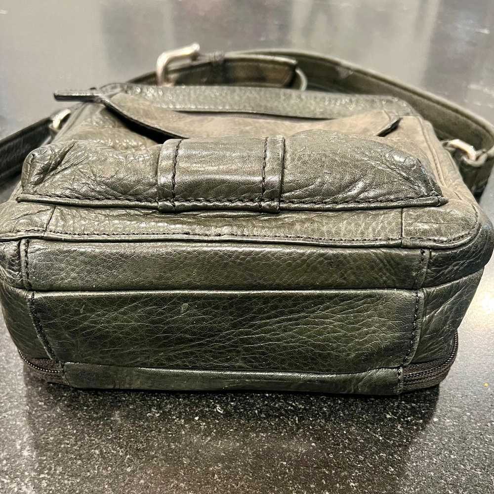 Vintage Fossil Bag Gray Genuine Leather - image 3