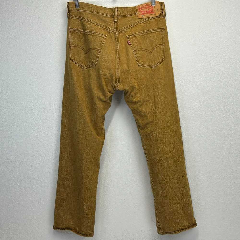 Levi's Levis 501 Gold Button Fly Jeans 33x29 Whit… - image 3