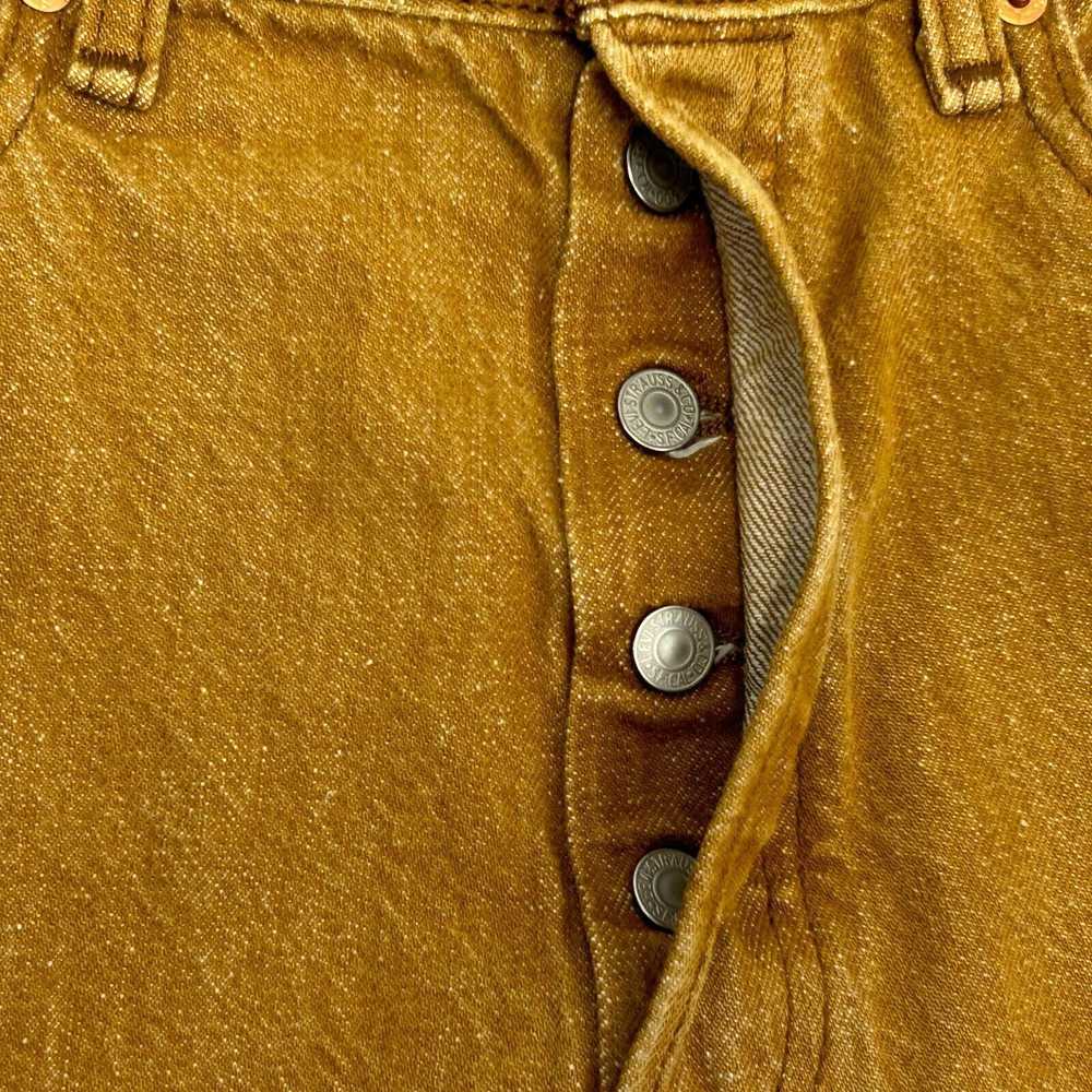 Levi's Levis 501 Gold Button Fly Jeans 33x29 Whit… - image 7