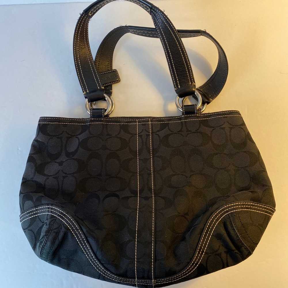 Vintage Black Coach handbag - image 3