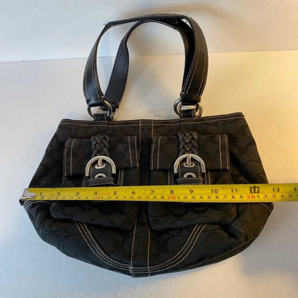 Vintage Black Coach handbag - image 8