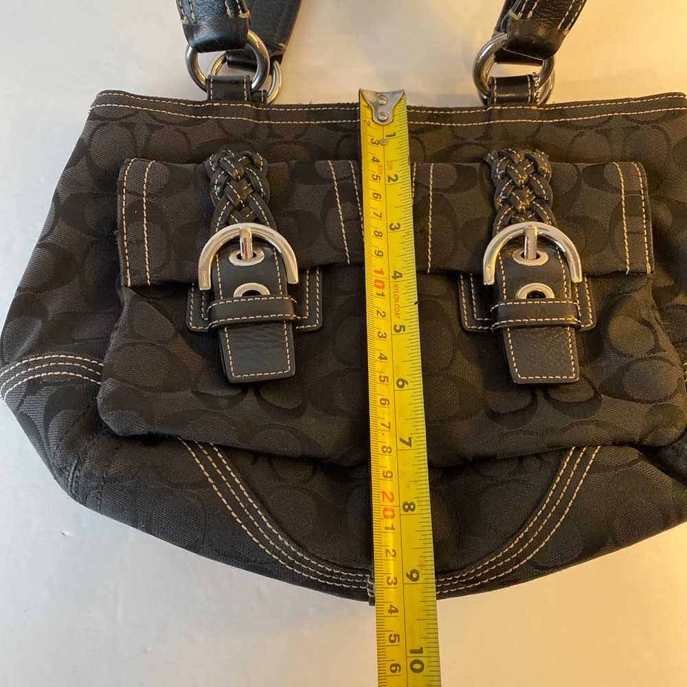 Vintage Black Coach handbag - image 9