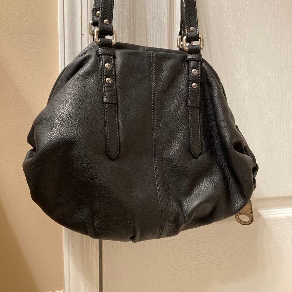 Leather purse y2k Marc jacobs black vintage satch… - image 11