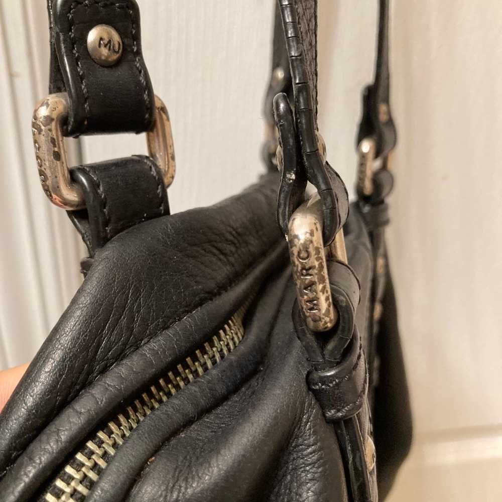 Leather purse y2k Marc jacobs black vintage satch… - image 3