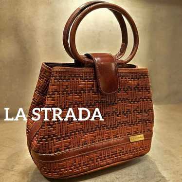 LA STRADA/Leather/Vintage/Basket Bag