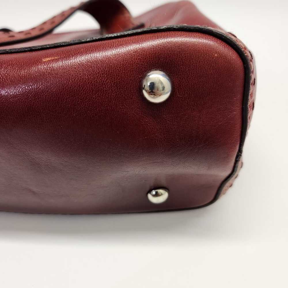 Fossil Vintage Satchel Soft Burgundy Leather Medi… - image 10