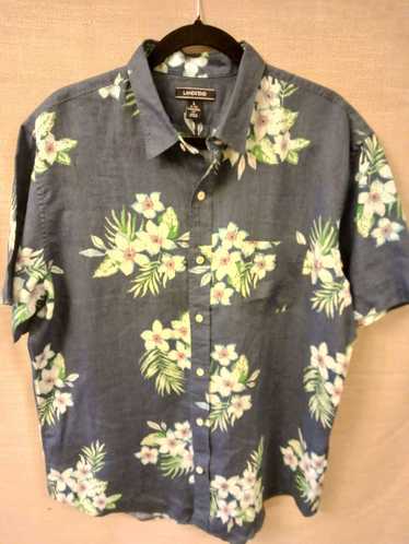 Eddie Bauer NWOT 100% Linen Floral Short Sleeve Sh