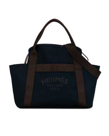 Pre Loved Hermes Black Toile Grooming Bag in Exce… - image 1