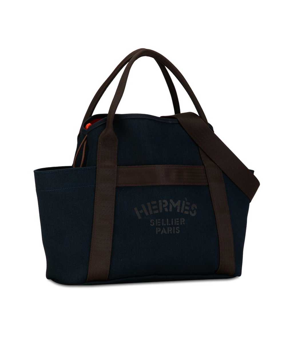 Pre Loved Hermes Black Toile Grooming Bag in Exce… - image 2