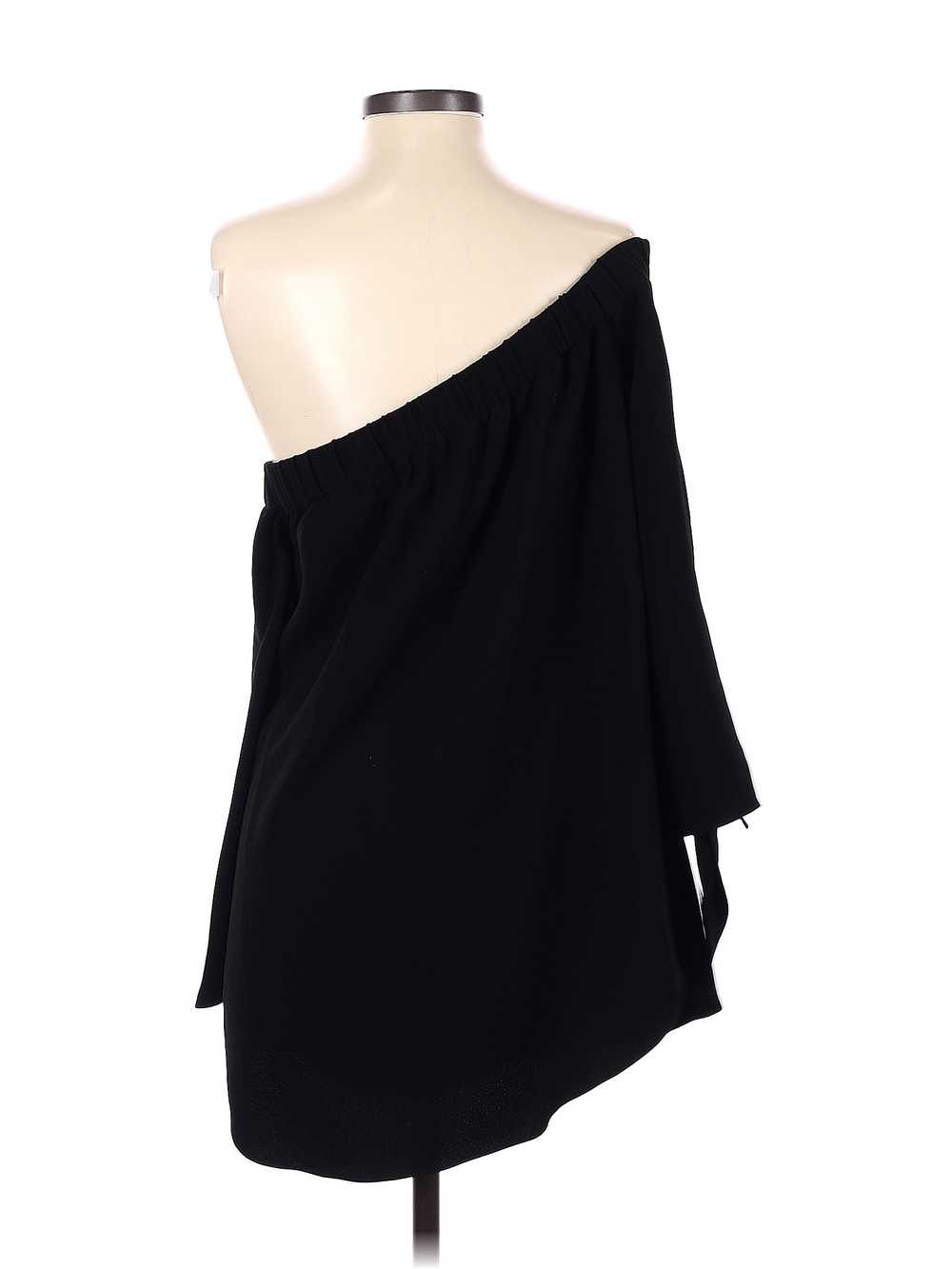 Club Monaco Women Black Long Sleeve Blouse 2 - image 2