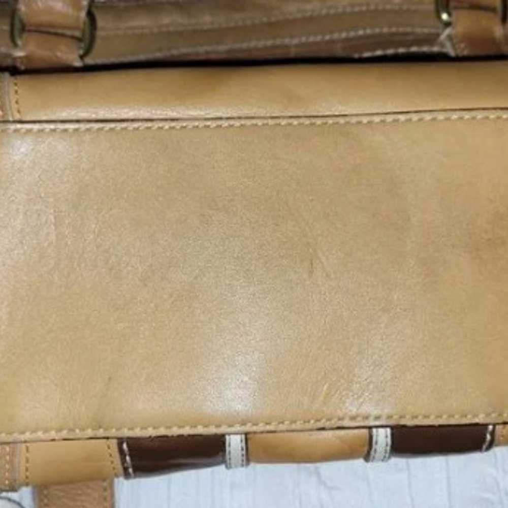 Vintage Leather coach Purse with Zipper and Turn … - image 6