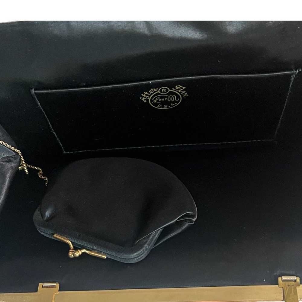 After Five Vintage Black Chiffon Handbag Clutch A… - image 6