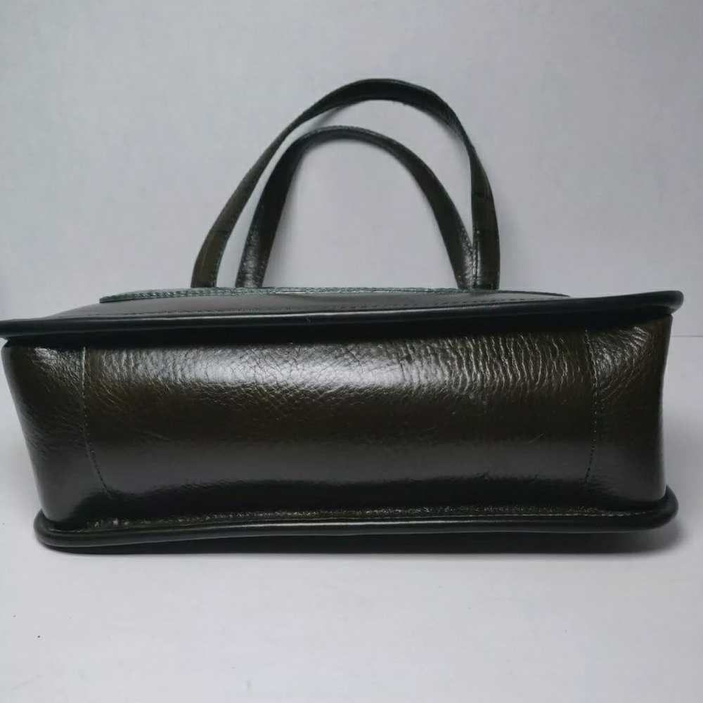 Vintage Brighton Brown Green Leather Purse Handbag - image 3