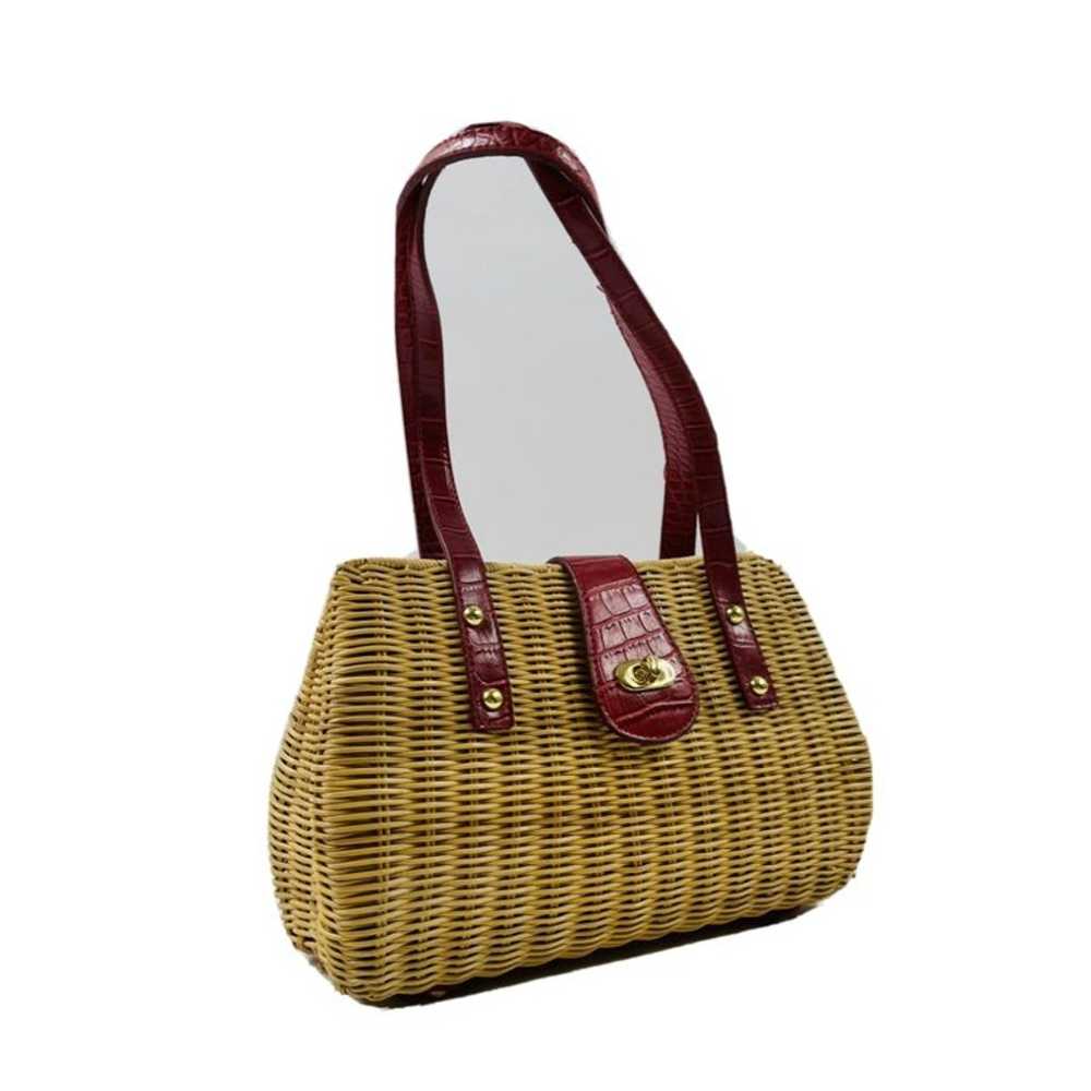 Vibtage Wicker Basket Tote Purse - image 1